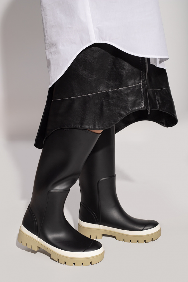 Tory burch clearance black rain boots